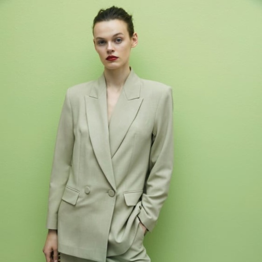 Zara Blazer & Pants in Sage (light green)
